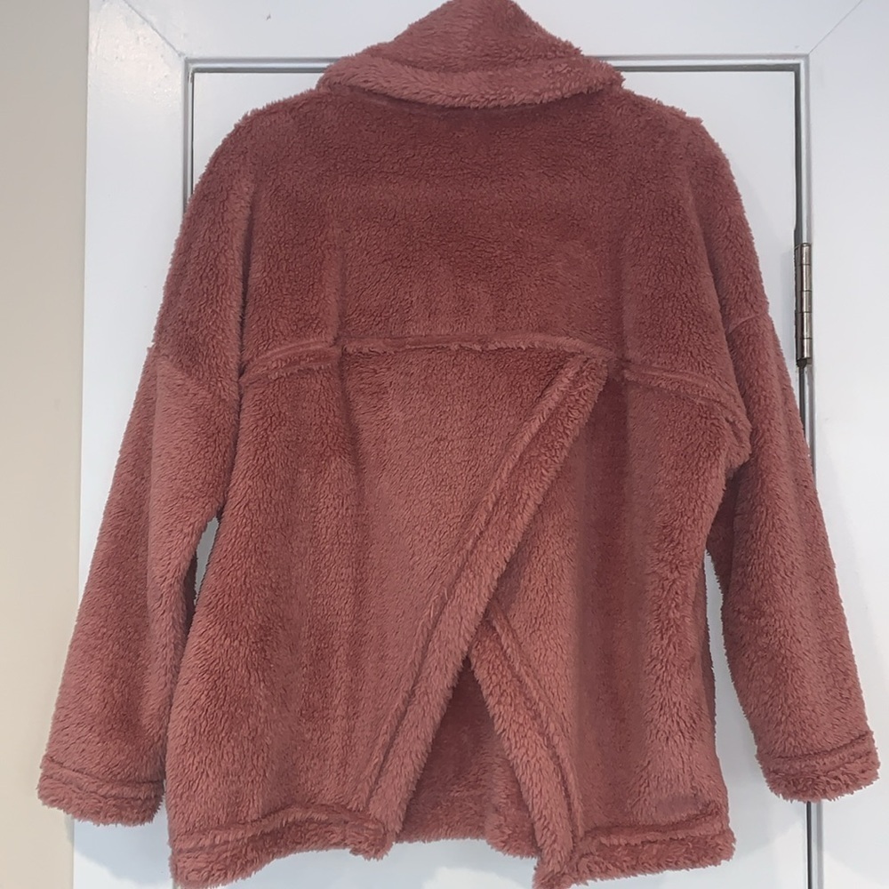 Cabi Embrace Oversized Pink Teddy Cowl Neck Pullover Sweatshirt XS/S - Picture 6 of 9